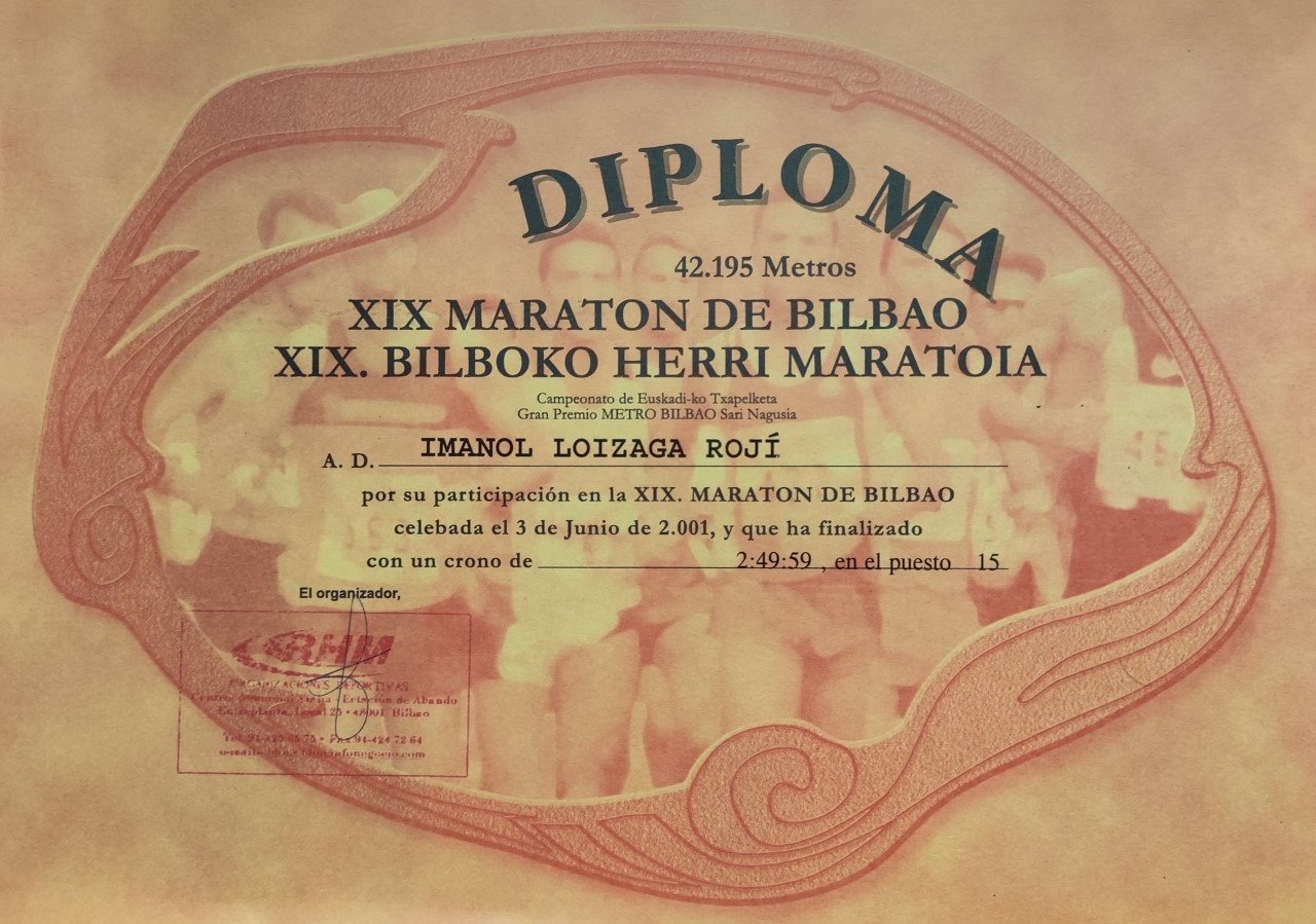 imgi 62 diploma maraton bilbao 2001